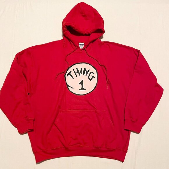 Thing 1 Red Hoodie Sweater Mens Size XL - Picture 1 of 16